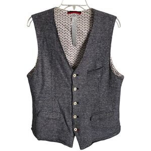 Mason’s Mens Gilet IT 52 Linen Blend Leonardo Waistcoat Vest Punk Peaky Blinders